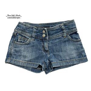 Mini Boden 3Y Heart Pocket Denim Shorts